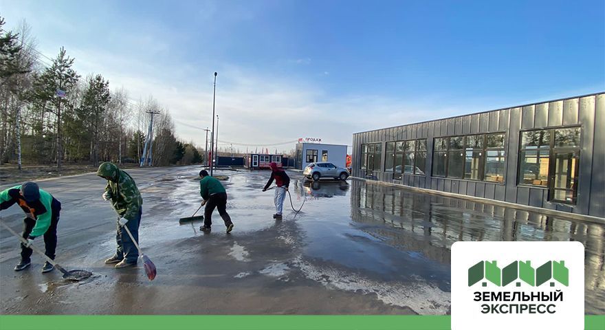 Генеральная уборка въездной группы поселка "РЭД"