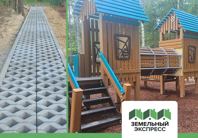 Укладка тротуарной плитки в поселке "ПриЛесной"