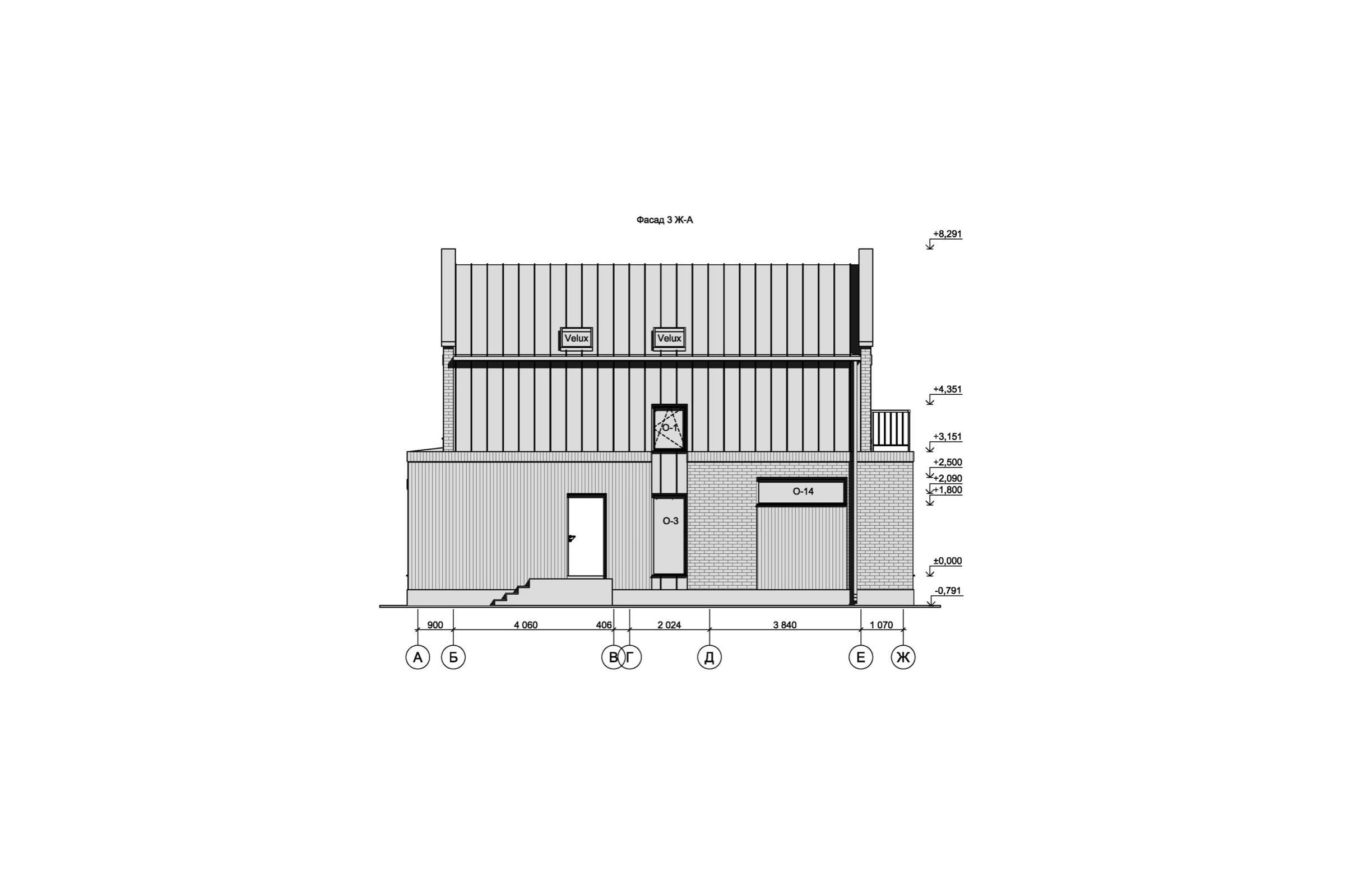 Двухэтажный дом в стиле барн, 174 м²