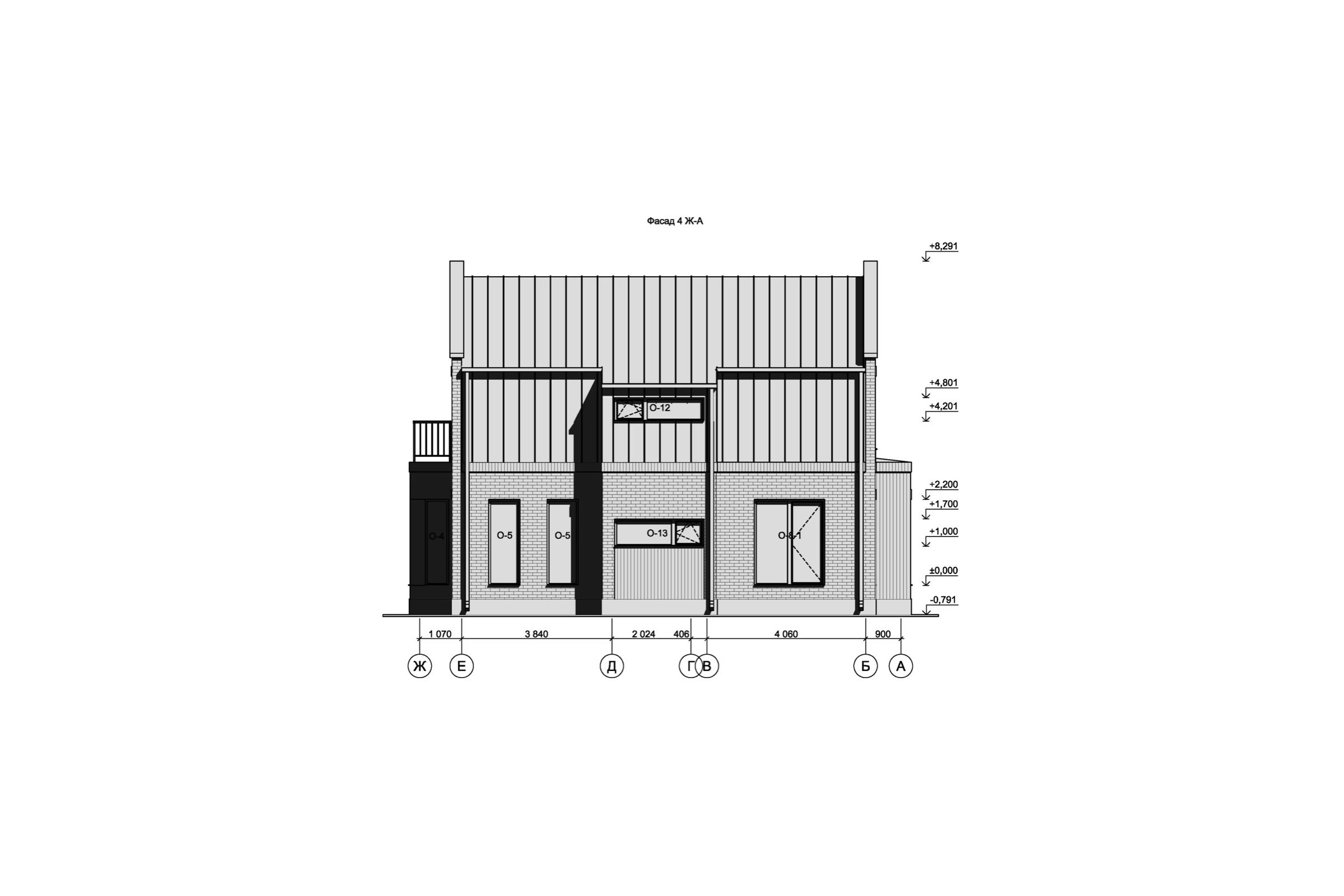 Двухэтажный дом в стиле барн, 174 м²