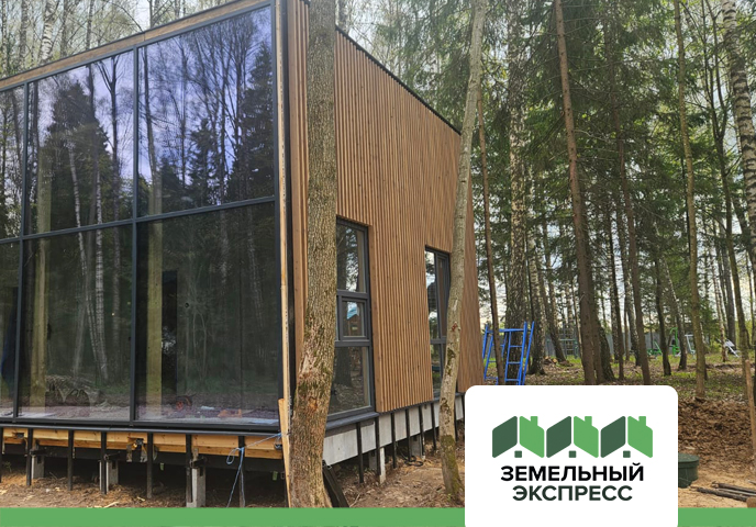 Продолжаются строительные работы дома охраны в поселке "ПриЛесной"