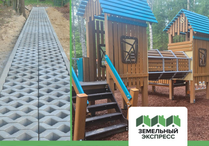 Укладка тротуарной плитки в поселке "ПриЛесной"