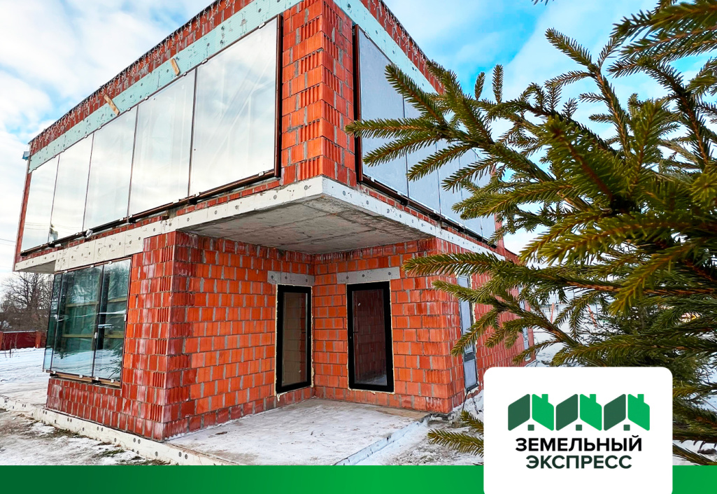 КП "Грибоедово" въездная группа. Завершен монтаж дверей и окон КПП