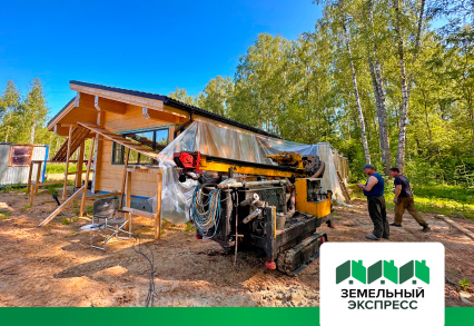 Бурение скважины для воды на въездной группе поселка «Лесной остров»