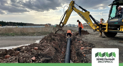 Установили дренажную трубу в месте скопления воды в поселке "Брусникино"