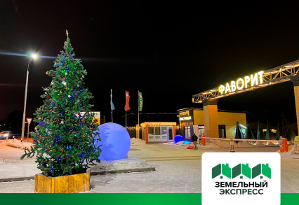 КП "Фаворит" украсили въездную группу в преддверии новогодних праздников.