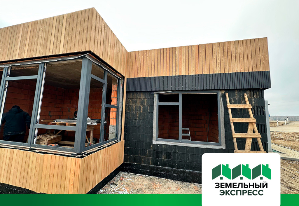 КП "Новое Растуново" монтаж оконных рам в доме охраны.