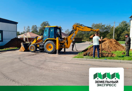 Строительные работы по установке новой арки в поселке «Фаворит»