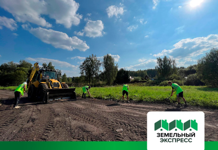 Дорожные работы в поселке "Калина"