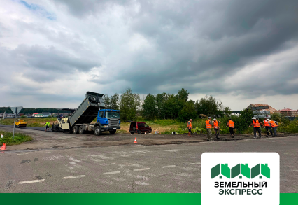 Дорожные работы возле КП "Регата"